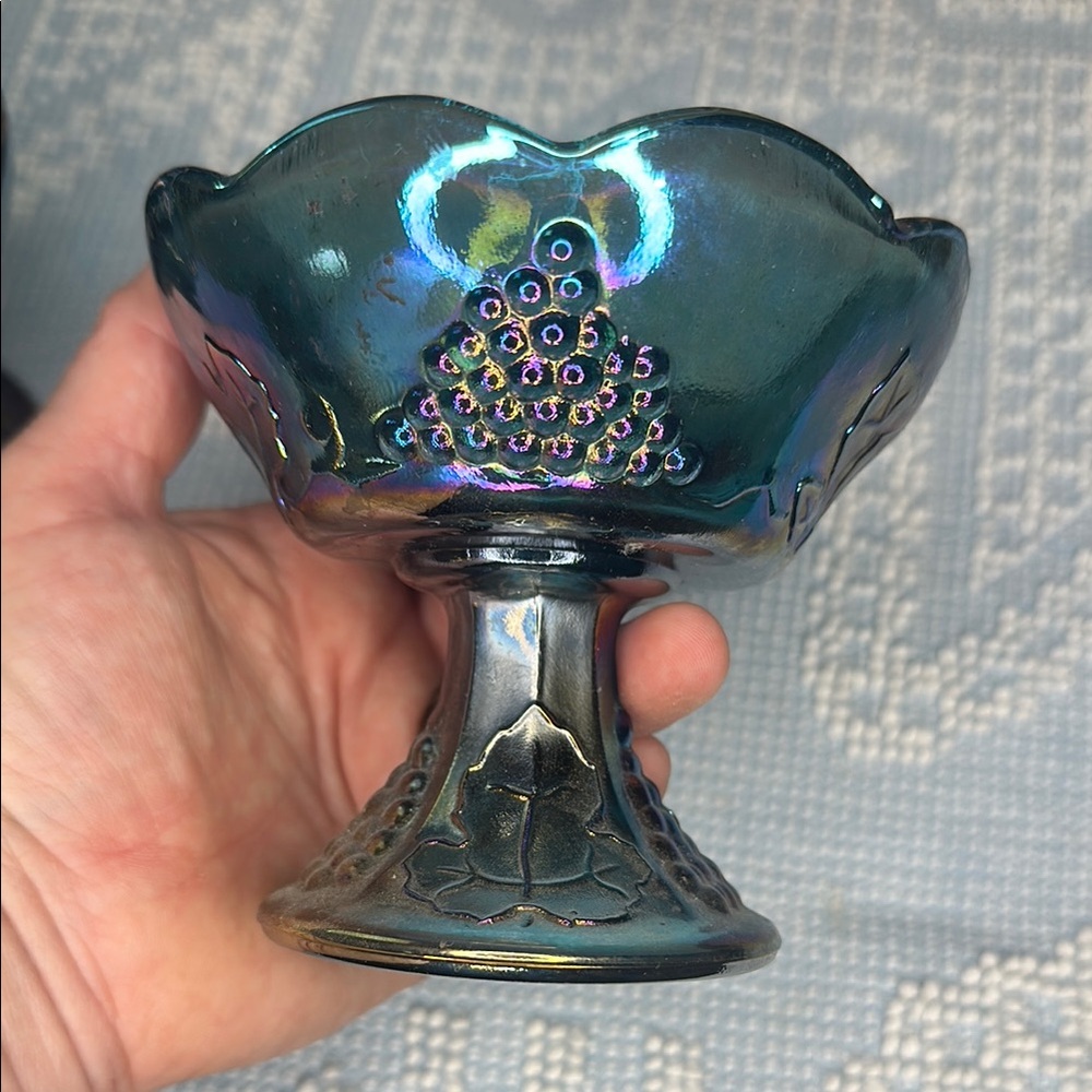 Indiana Carnival glass candle, stakeholders. - Picture 5 of 9